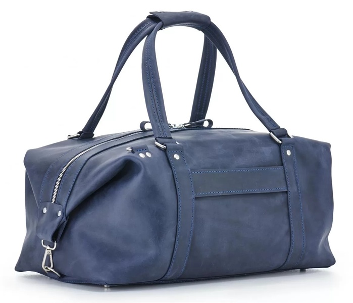 Шкіряна Дорожня сумка Stout M темно-синя BB01MNB фото