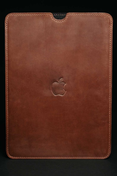 Шкіряний чохол для MacBook FlatCase Коньячний Крейзі Хорс 16 LC05COH-16 фото