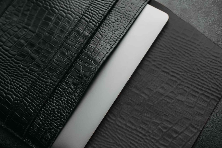 Кожаный Чехол для ноутбука Sleeve черный Кайман 13.3 LC04BLK-13 фото
