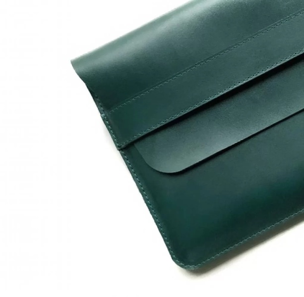 Кожаный Чехол для ноутбука Sleeve зеленый 14 LC04GR-14 фото