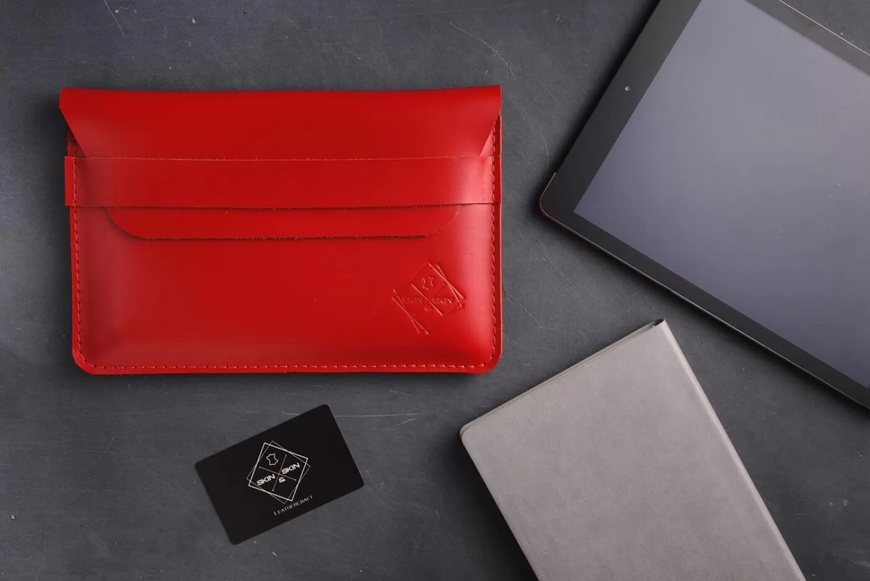 Кожаный Чехол для ноутбука Sleeve красный 16 LC04R-16 фото