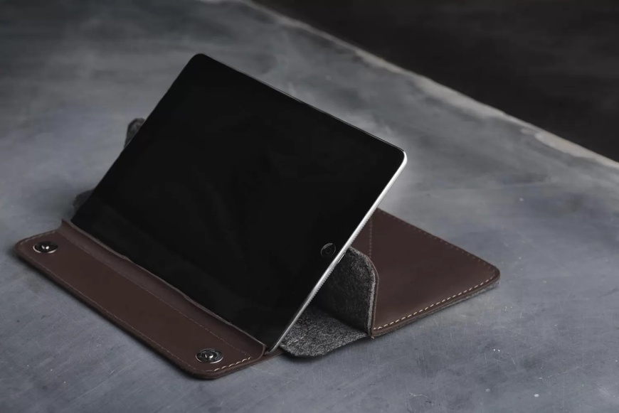 Шкіряний чохол з підставкою для iPad коричневий 12.9 LC07BR-12 фото