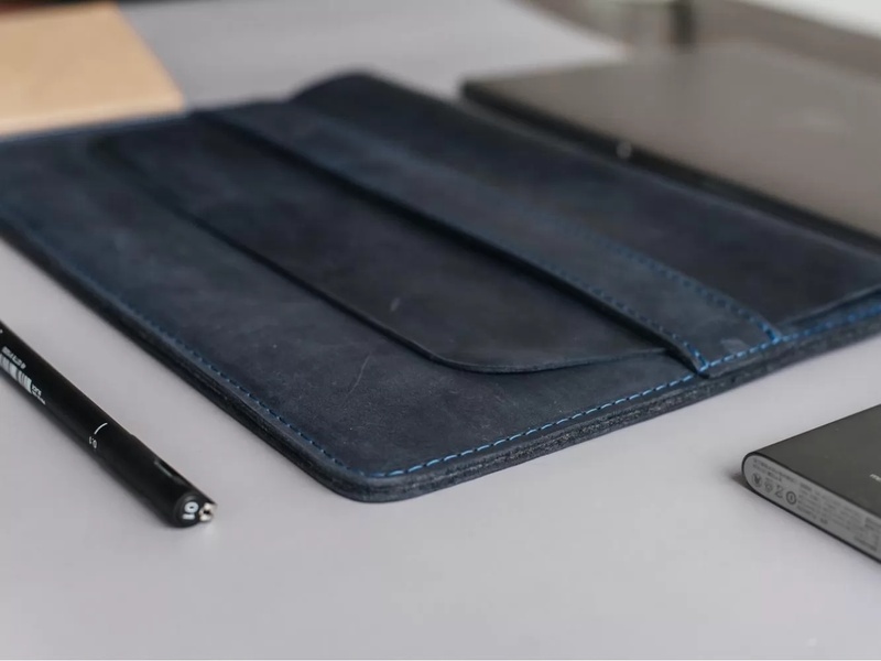 Кожаный Чехол для ноутбука Sleeve синий 16 LC04NB-16 фото