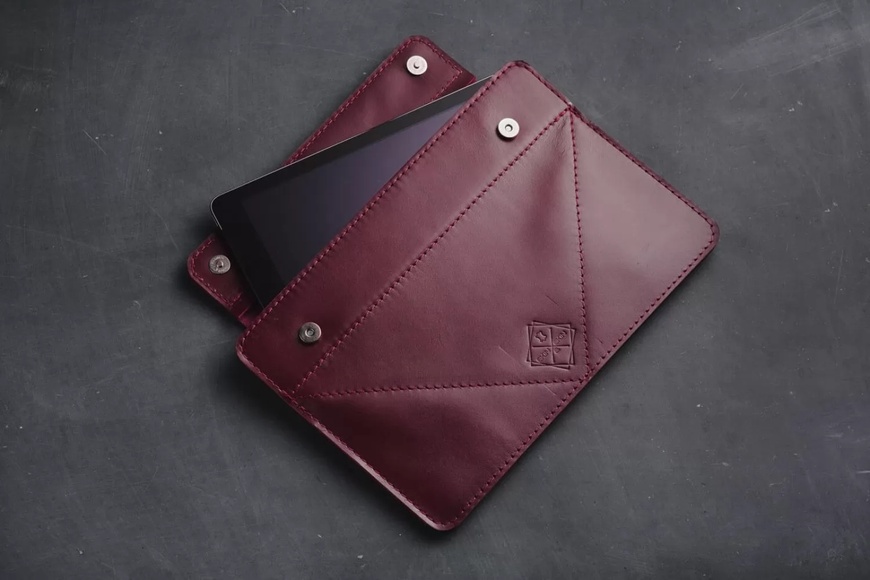 Кожаный Чехол с подставкой для iPad бордовый 12.9 LC07BU-12 фото