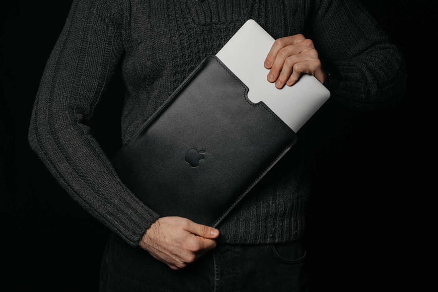 Кожаный чехол для MacBook FlatCase Черный 14 LC05BL-14 фото