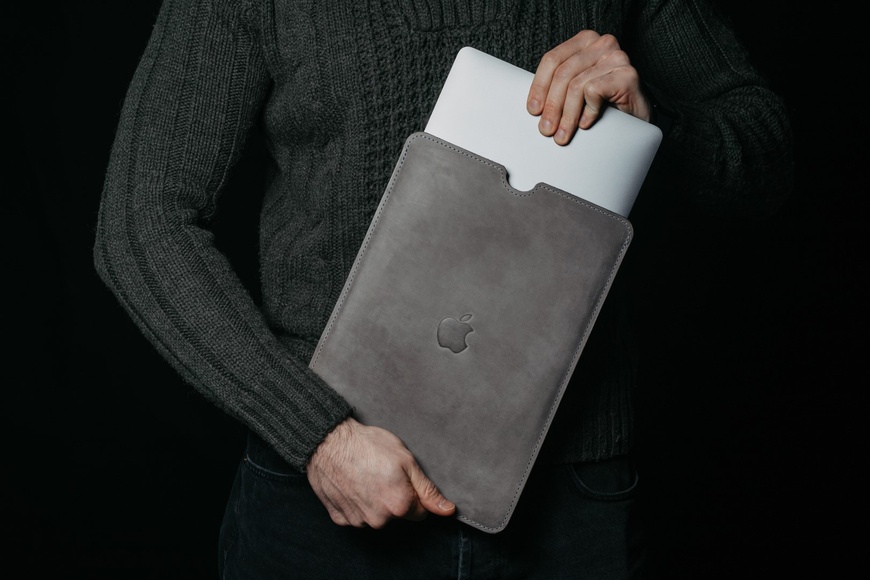 Кожаный чехол для MacBook FlatCase Серый 14 LC05GG-14 фото