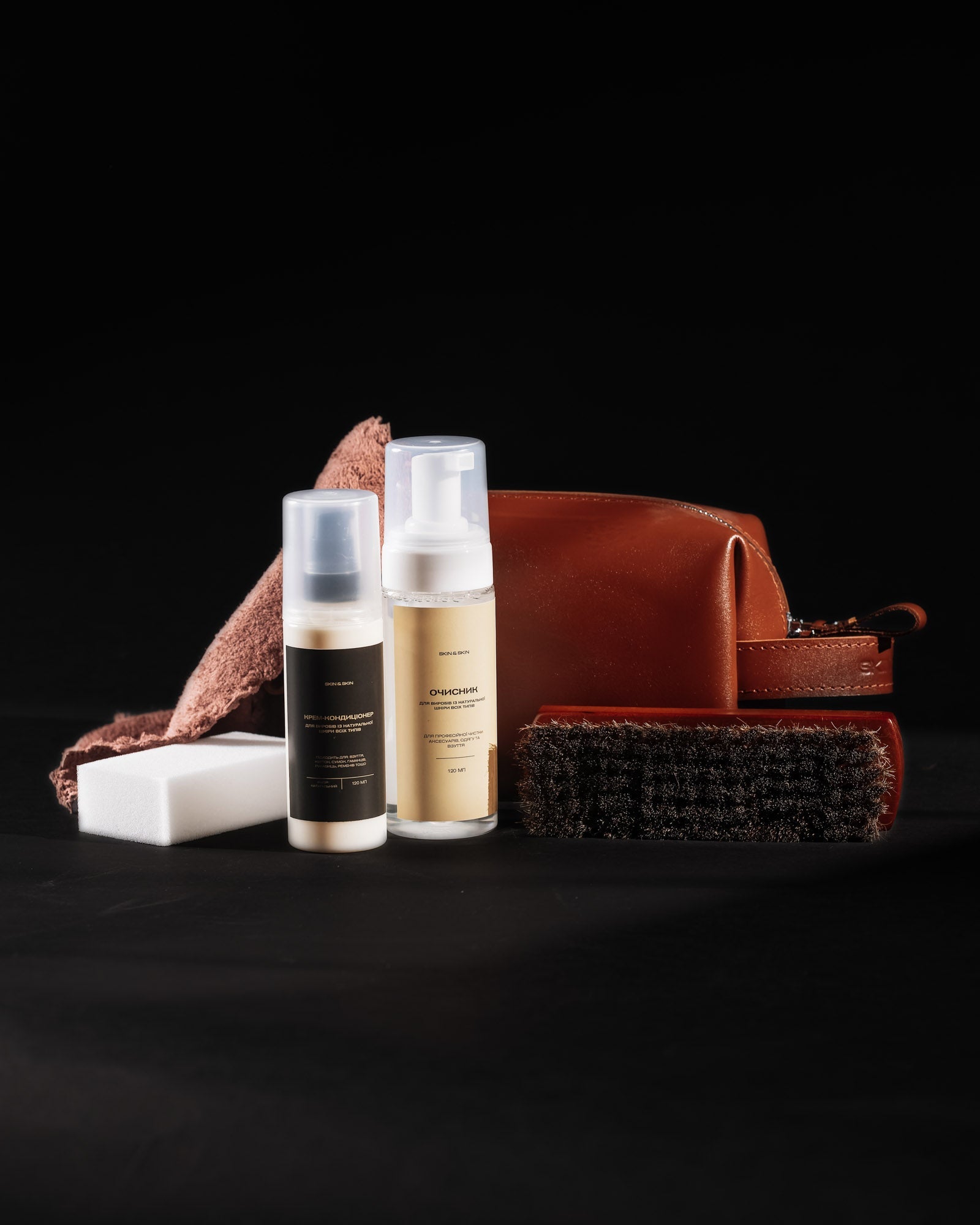Засоби для догляду за аксесуарами з натуральної шкіри від Skin&Skin