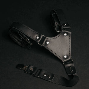 Genuine Leather Suspenders for Men's with Buckle | Black - Skin and Skin