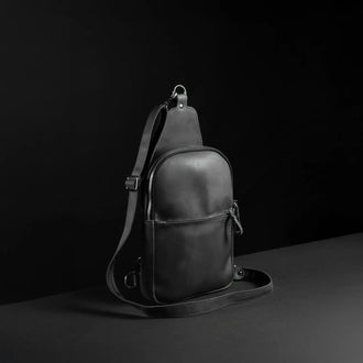 Чоловіча сумка-слінг з натуральної шкіри Crazy Horse, фото 11 — Skin&Skin