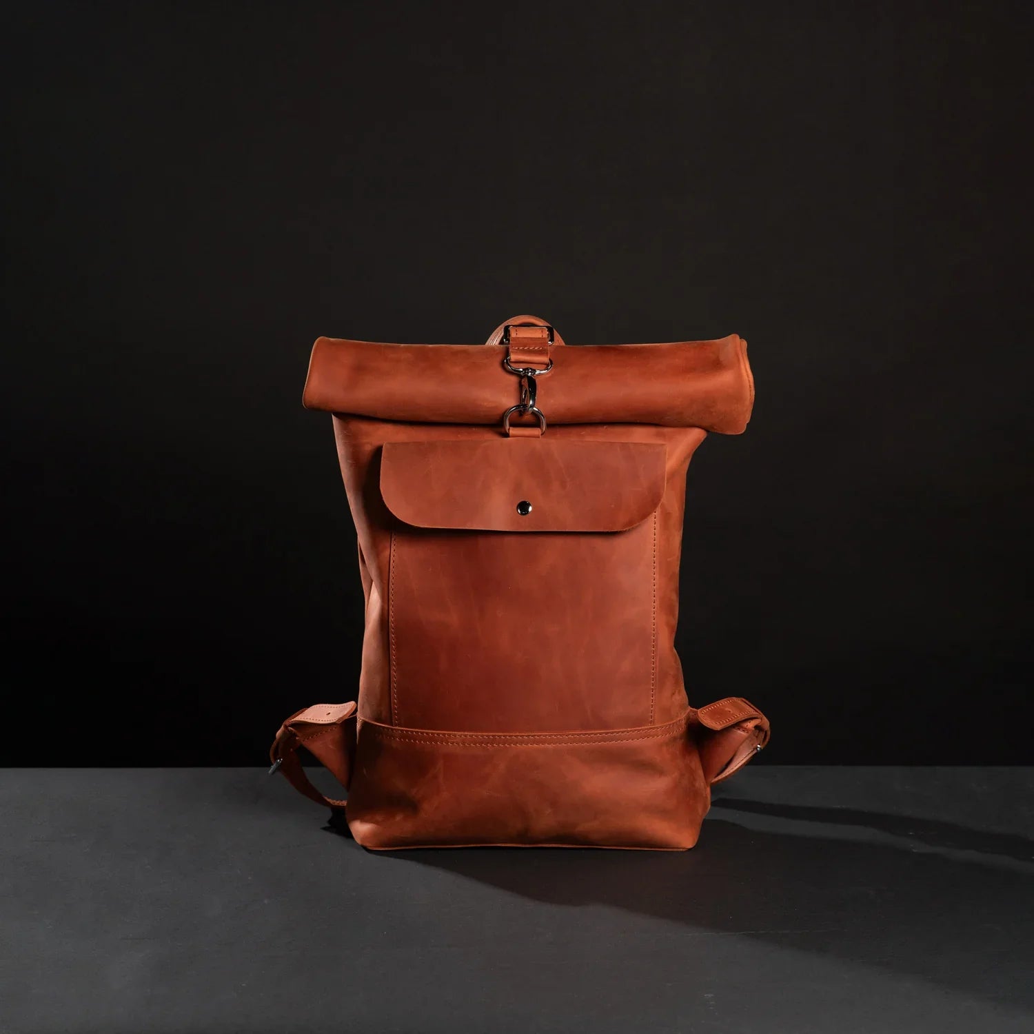 Рюкзак RollTop з матової шкіри