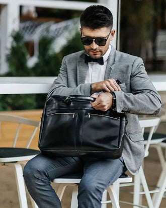 Чоловічий шкіряний портфель на блискавці | Zipper, фото 29 — Skin&Skin