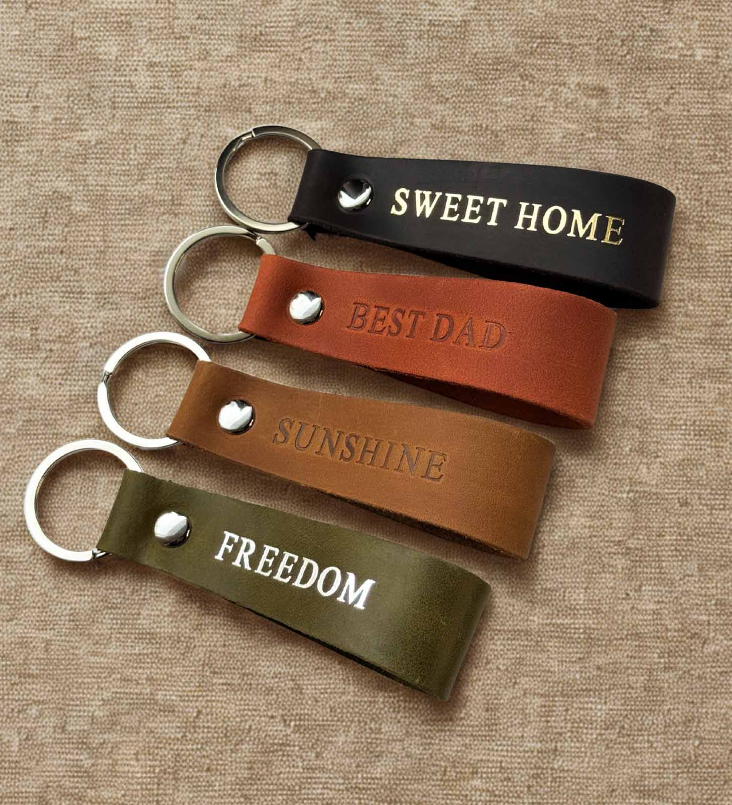 Брелок для ключів з вінтажної шкіри