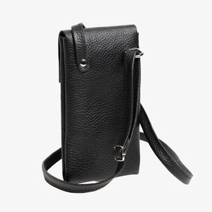 Full grain Leather Phone Bag | Graini Black - Skin and Skin