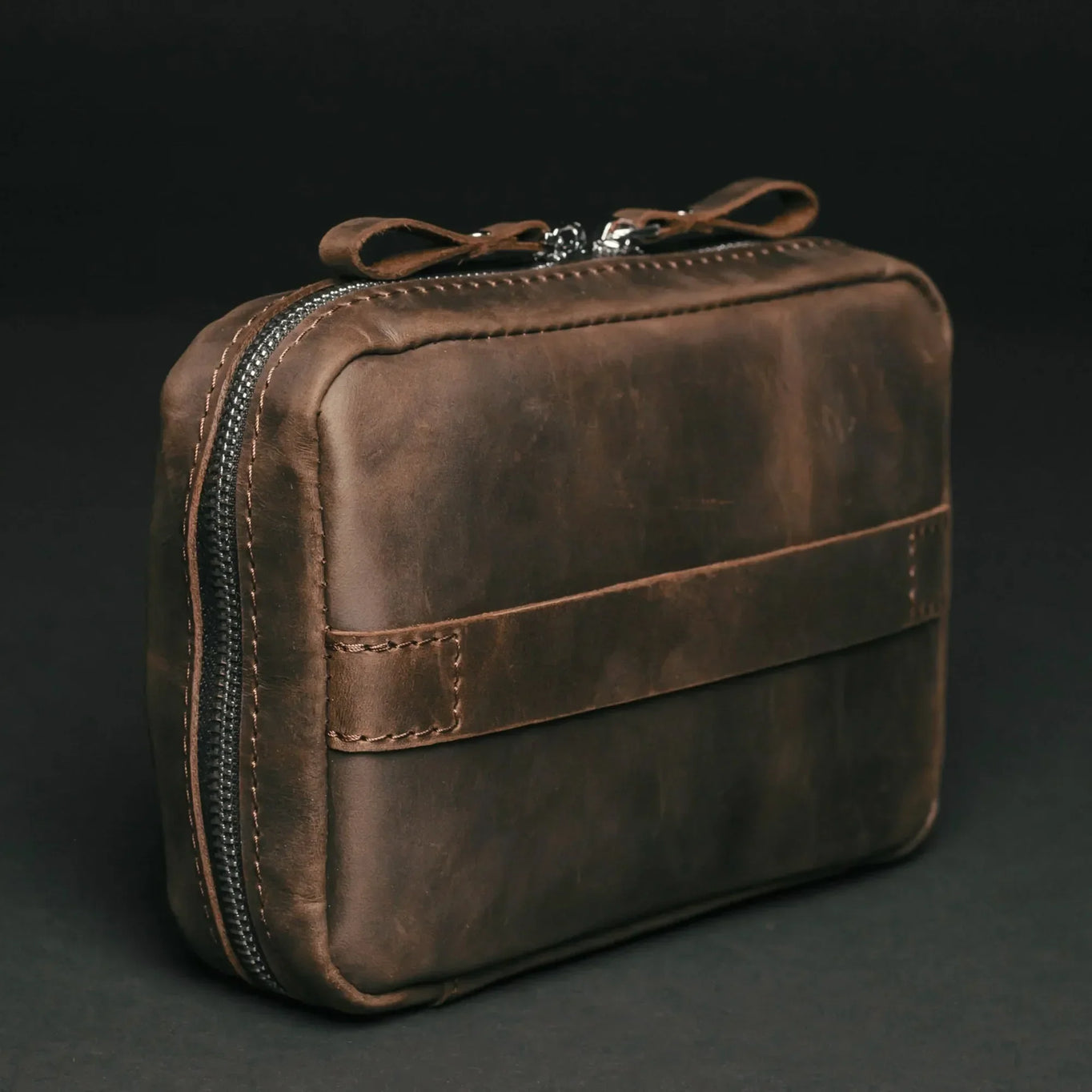 Leather Organizer for Cables & Tech | Chocolate Brown - Skin and Skin