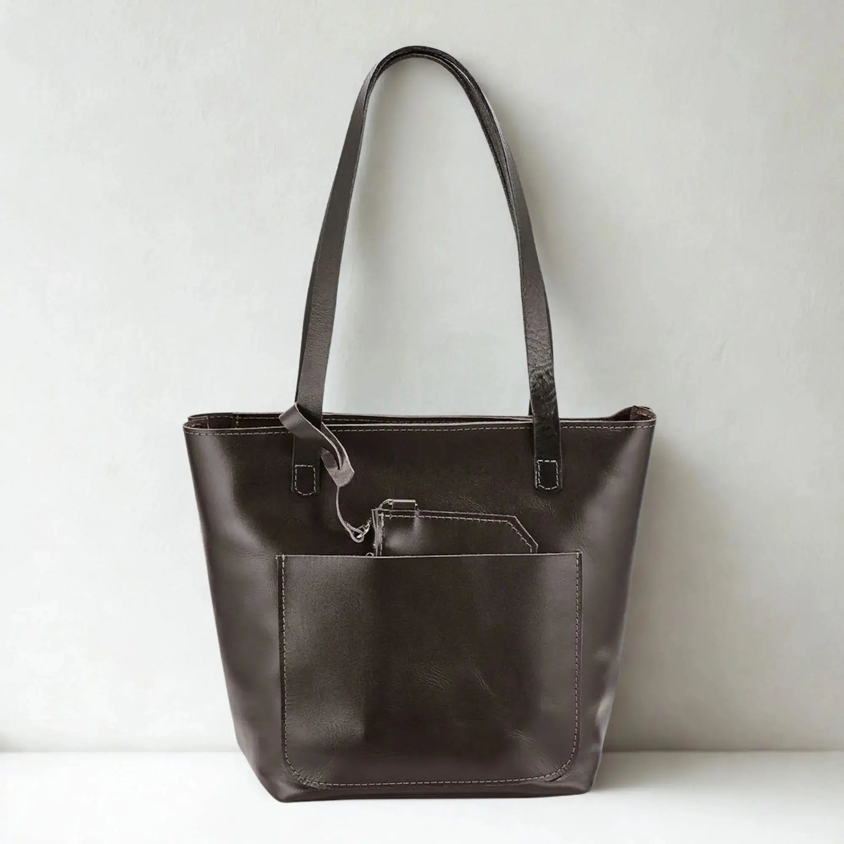 Жіноча сумка Tote з класичної шкіри з органайзером — Skin&Skin