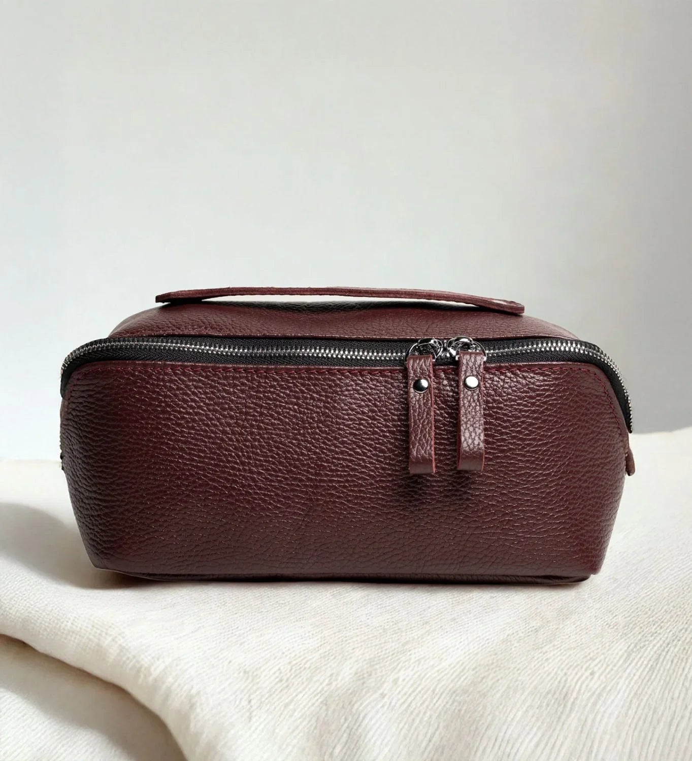 Косметичка BeautyBox із зернистої шкіри