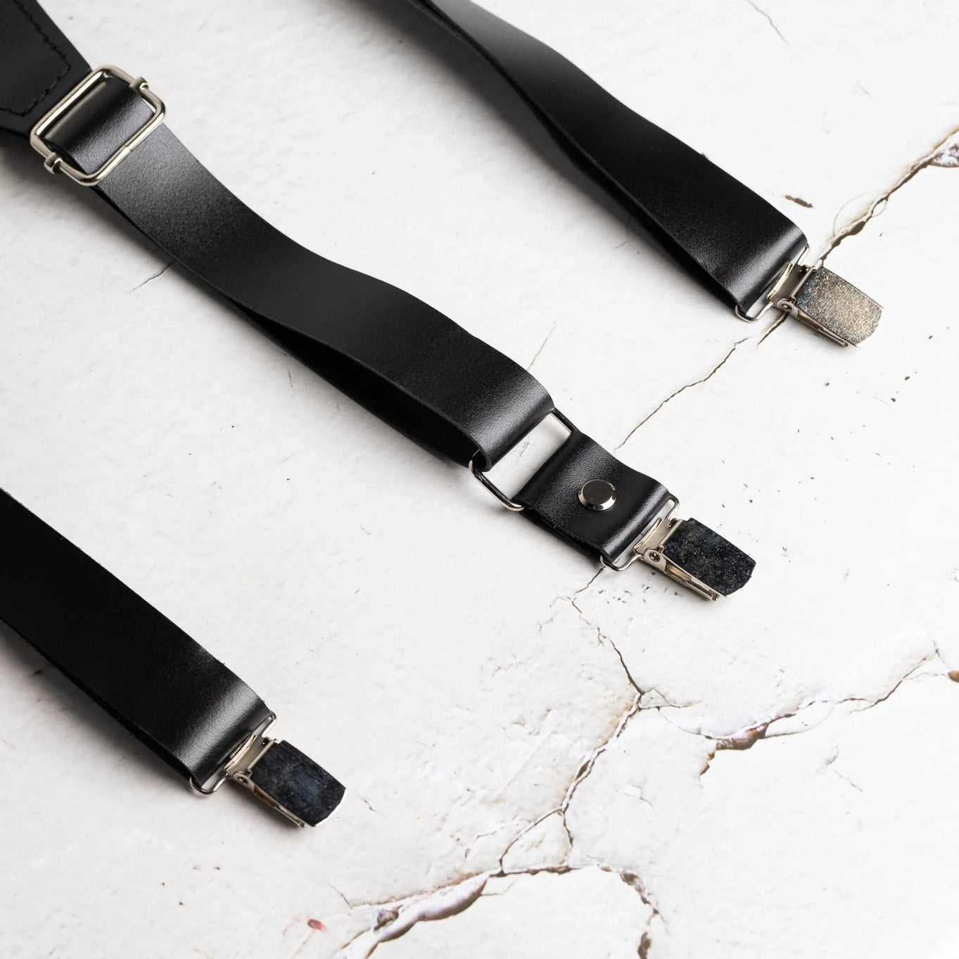Leather Braces for Men's | Black - Skin and Skin