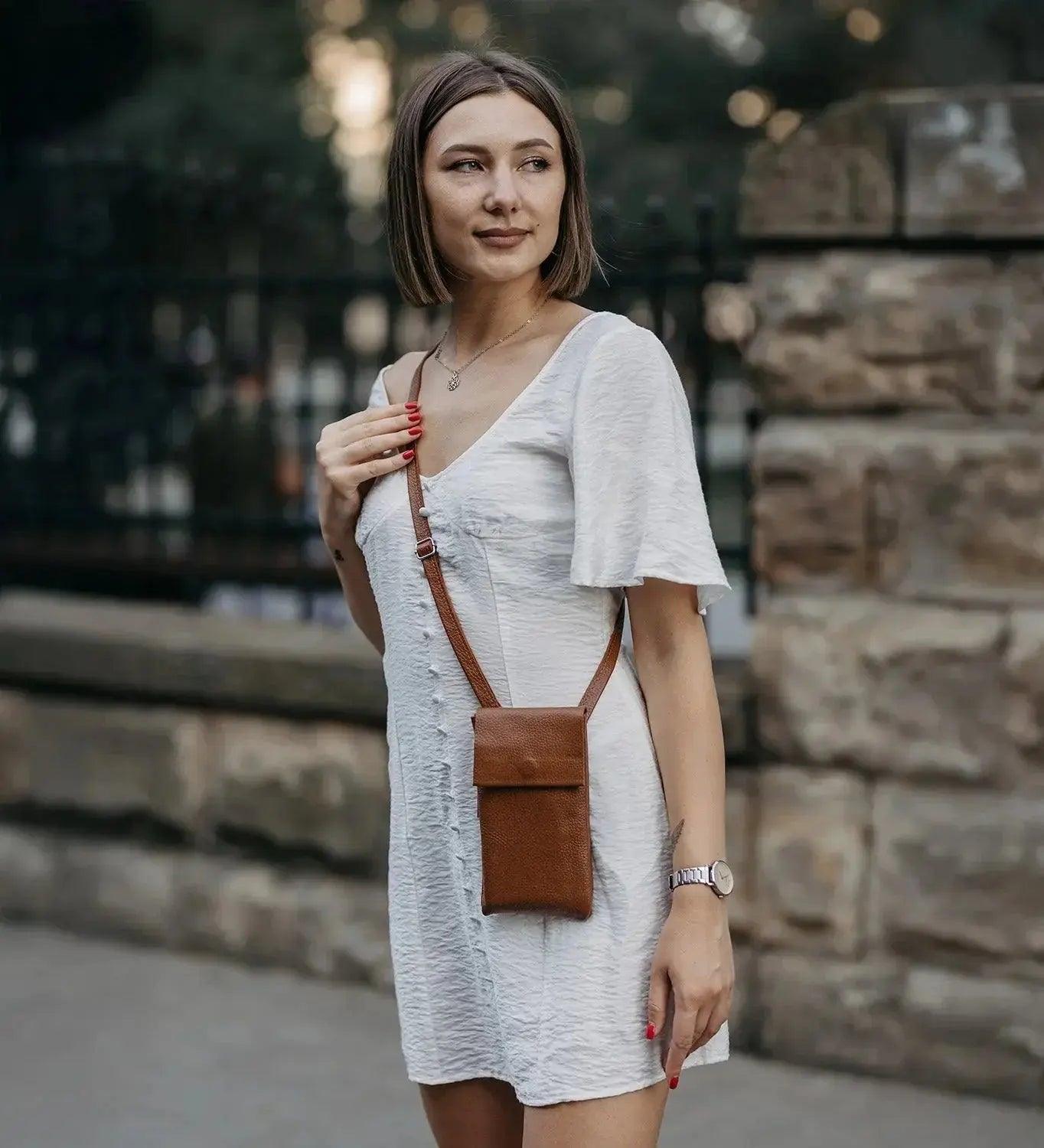Шкіряна жіноча сумка для телефону, фото 31 — Skin&Skin
