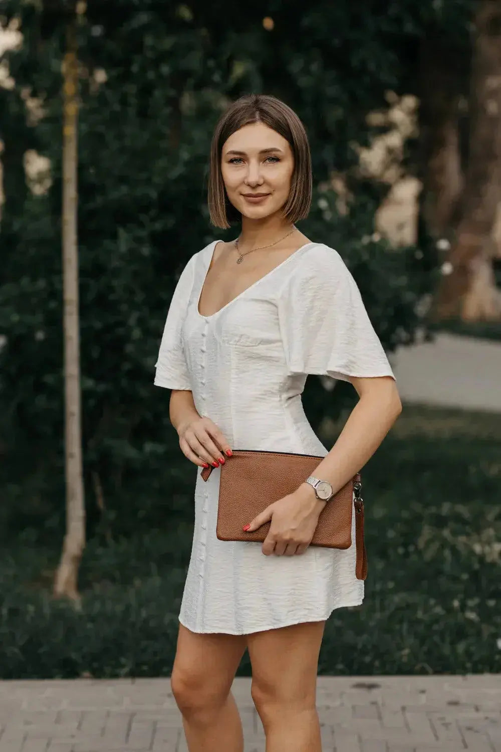 Жіночий клатч із зернистої шкіри на блискавці | 3 розміри, фото 29 — Skin&Skin