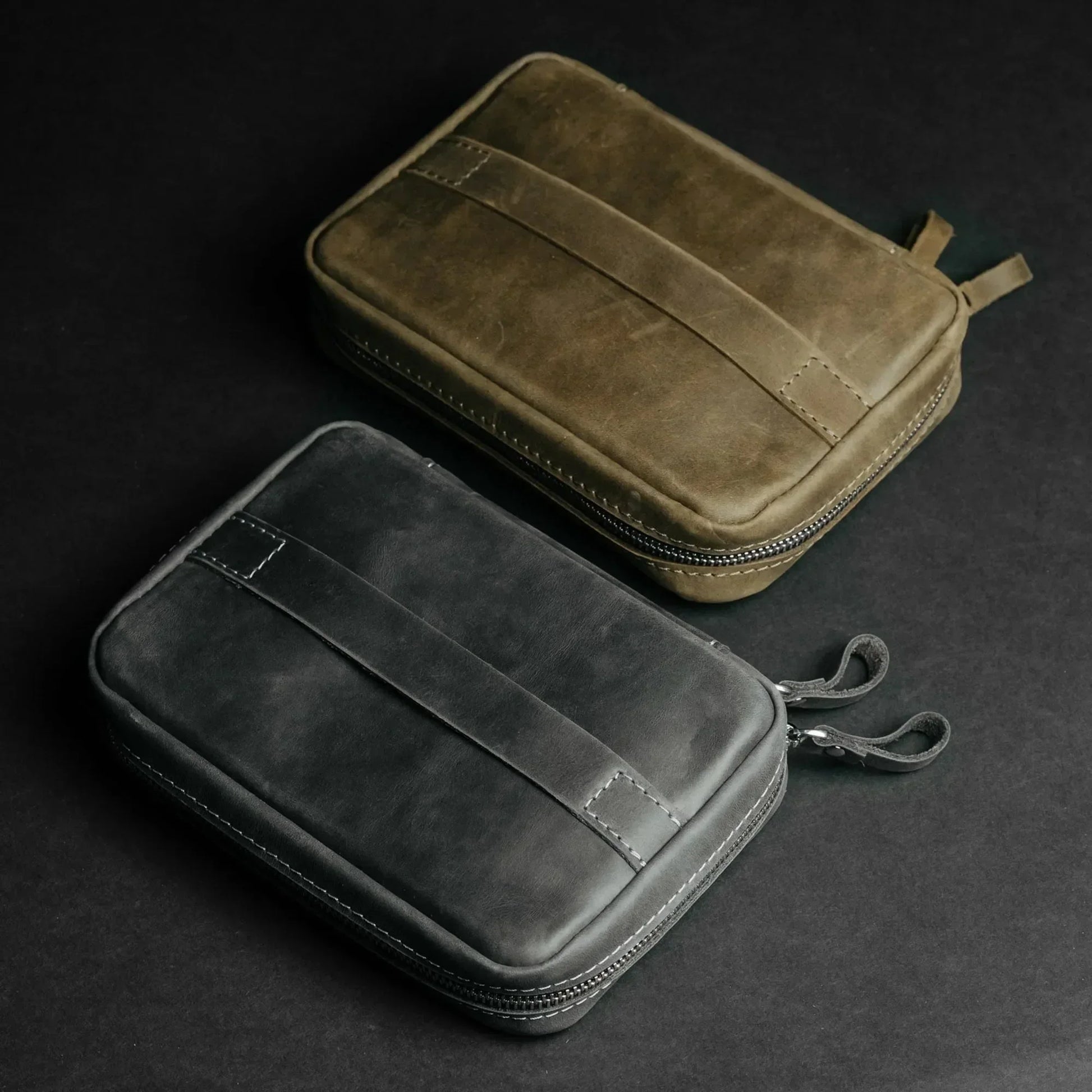 Organizer for Cables & Tech with Zip Closure | Olive Green - Skin and Skin