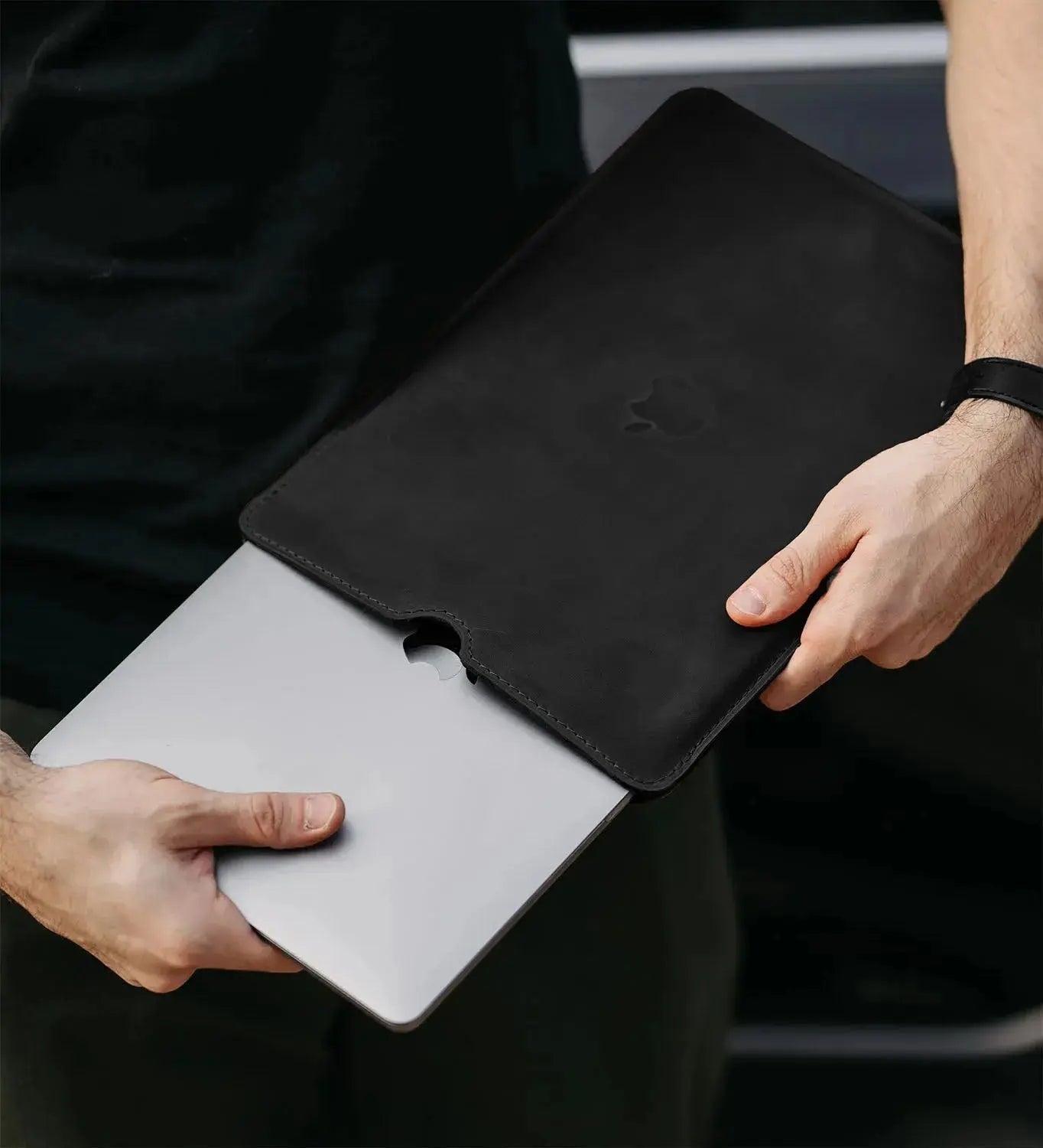 Чохол для MacBook та iPad зі шкіри Crazy Horse із вовняною підкладкою | Flatcase, фото 7 — Skin&Skin