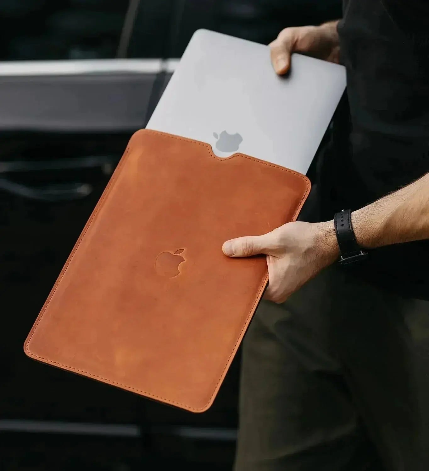Чохол для MacBook та iPad зі шкіри Crazy Horse із вовняною підкладкою | Flatcase, фото 66 — Skin&Skin