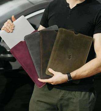 Чохол для MacBook та iPad зі шкіри Crazy Horse із вовняною підкладкою | Flatcase, фото 39 — Skin&Skin