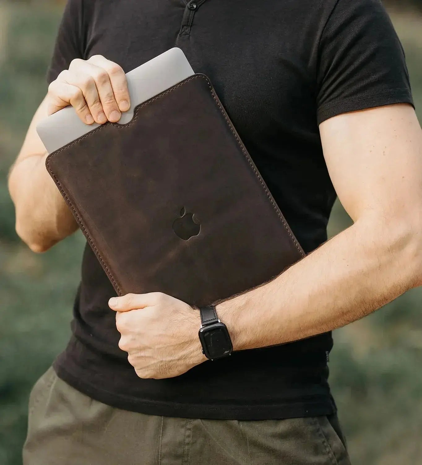 Чохол для MacBook та iPad зі шкіри Crazy Horse із вовняною підкладкою | Flatcase, фото 15 — Skin&Skin