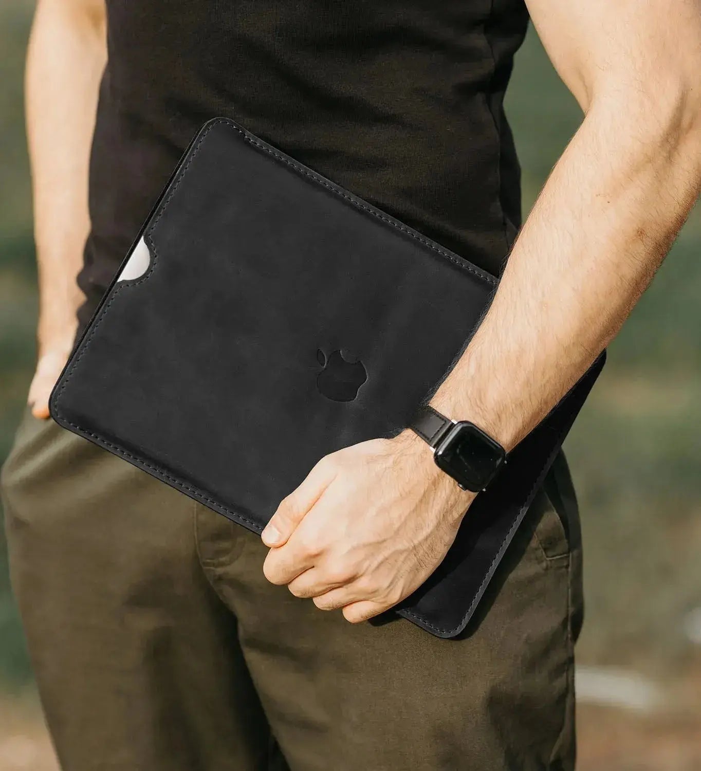 Чохол для MacBook та iPad зі шкіри Crazy Horse із вовняною підкладкою | Flatcase, фото 9 — Skin&Skin
