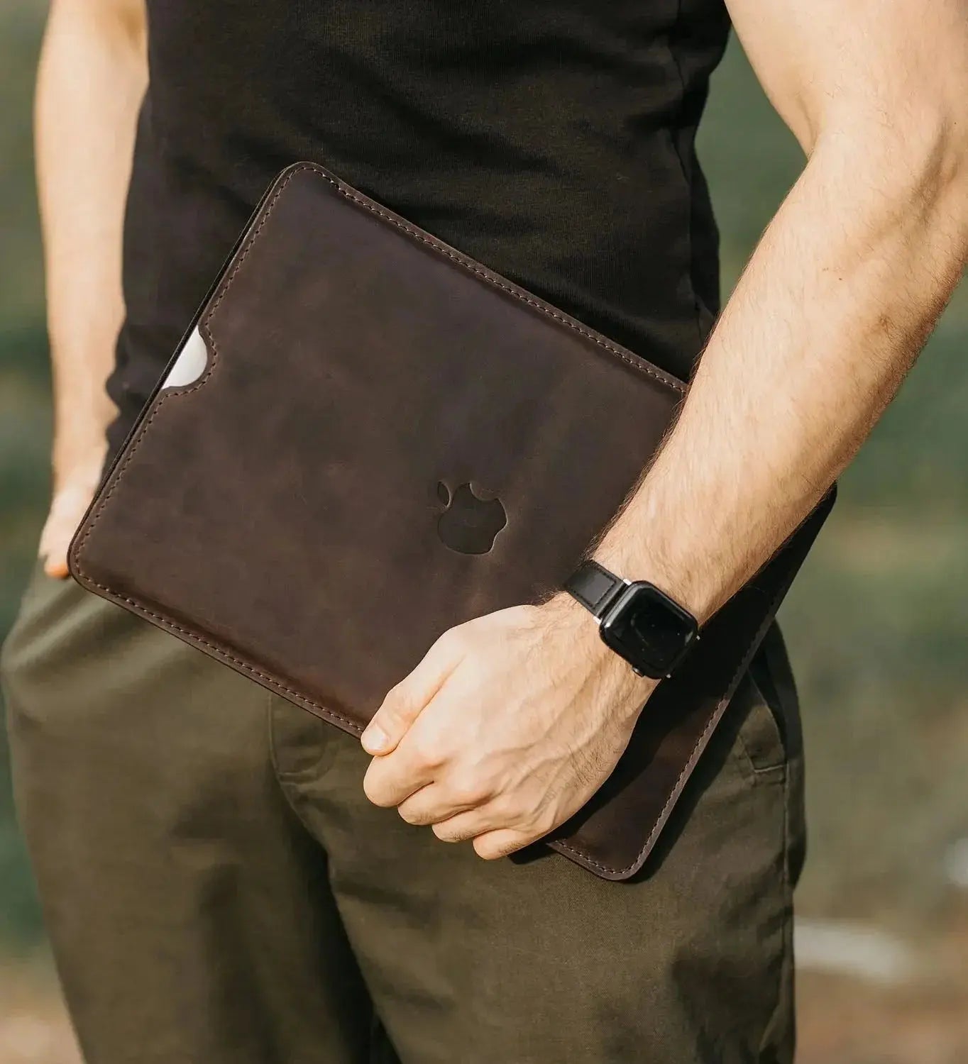 Чохол для MacBook та iPad зі шкіри Crazy Horse із вовняною підкладкою | Flatcase, фото 21 — Skin&Skin
