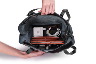 Жіноча сумка Tote з класичної шкіри з органайзером, фото 6 — Skin&Skin