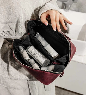 Містка жіноча косметичка BeautyBox з натуральної шкіри Crazy Horse, фото 30 — Skin&Skin