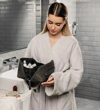 Містка жіноча косметичка BeautyBox з натуральної шкіри Crazy Horse, фото 43 — Skin&Skin