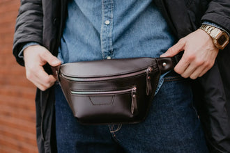 Поясна сумка Bum Bag з класичної шкіри для жінок та чоловіків, фото 19 — Skin&Skin