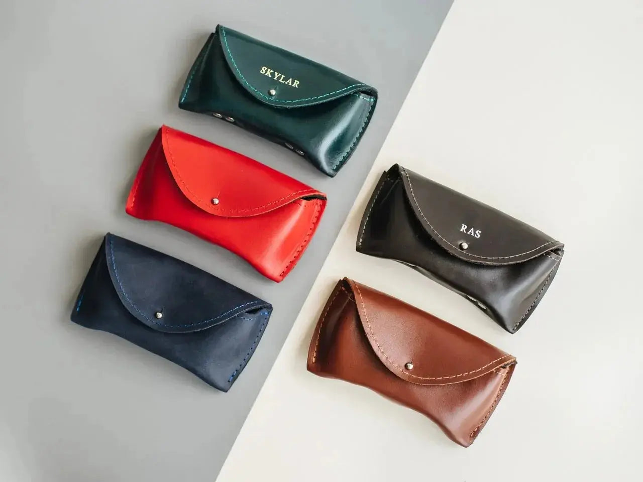 Футляр для окулярів з натуральної гладкої шкіри та повсті, фото 37 — Skin&Skin