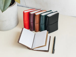 Leather Notebook cover A6, A5, B5, B6, A4 | Black - Skin and Skin