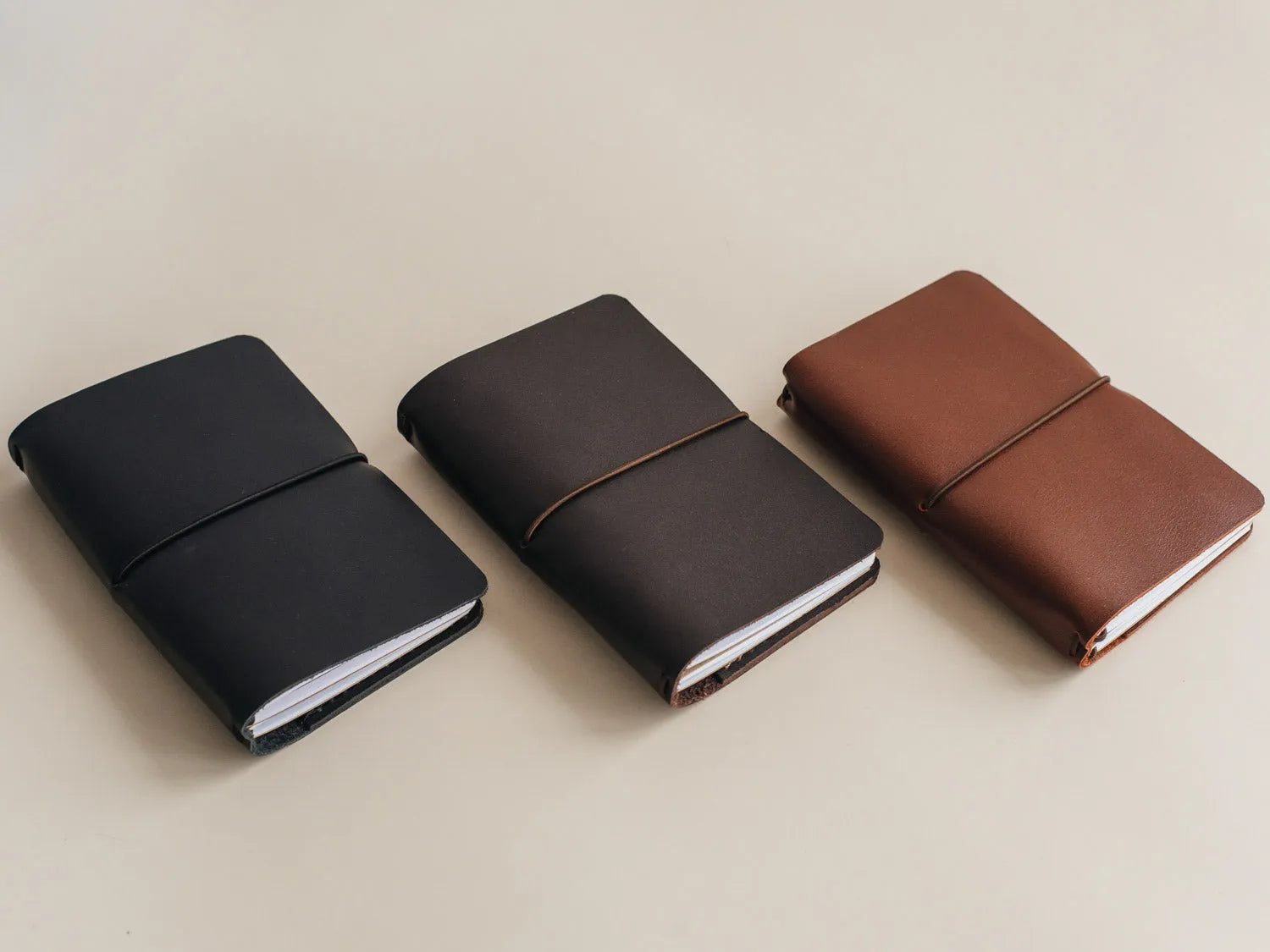 Leather Notebook cover A6, A5, B5, B6, A4 | Black - Skin and Skin