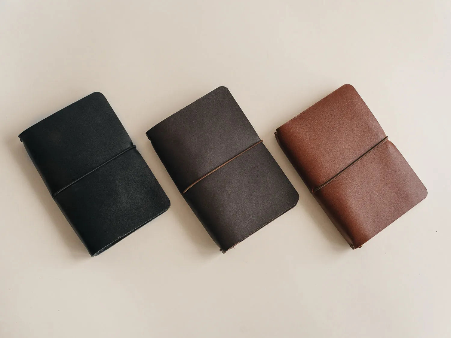 Leather Notebook cover A6, A5, B5, B6, A4 | Black - Skin and Skin