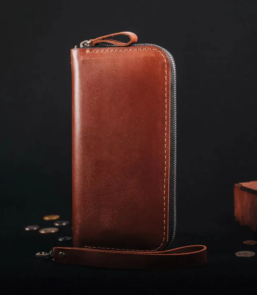Гаманець на блискавці з ремінцем | Zipper