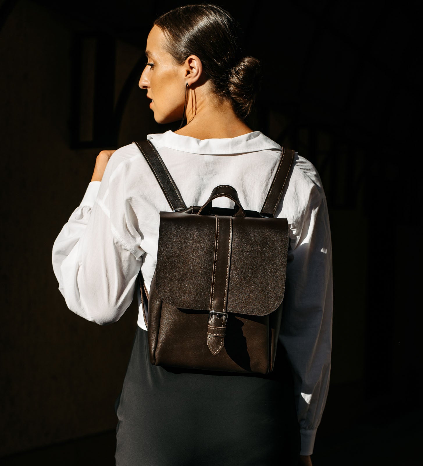 Жіночий шкіряний рюкзак Eternal - для роботи, навчання та на щодень