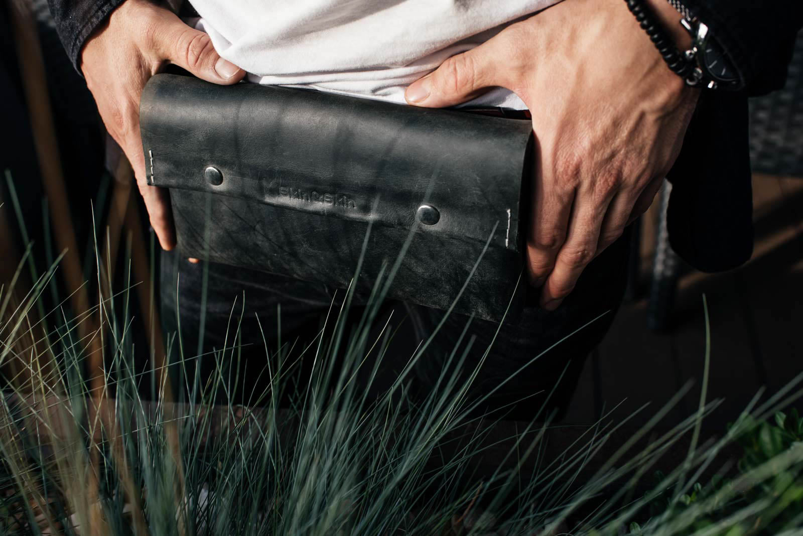 Поясна чоловіча сумка Crossbody M із натуральної шкіри, фото 38 — Skin&Skin