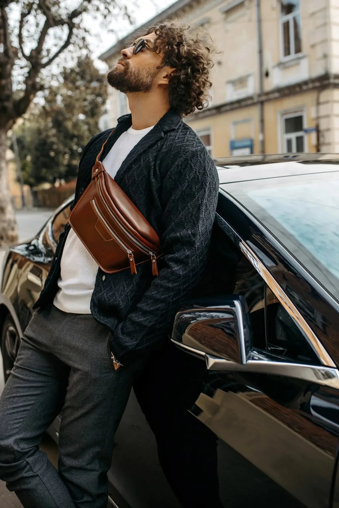 Поясна сумка Bum Bag з класичної шкіри для жінок та чоловіків, фото 30 — Skin&Skin