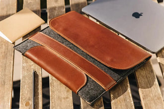 Чохол для MacBook із гладкої шкіри та повсті | Holder, фото 13 — Skin&Skin
