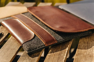 Чохол для MacBook із гладкої шкіри та повсті | Holder, фото 15 — Skin&Skin