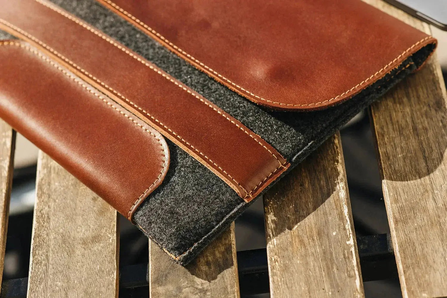 Чохол для MacBook із гладкої шкіри та повсті | Holder, фото 14 — Skin&Skin