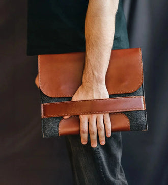 Чохол для MacBook із гладкої шкіри та повсті | Holder, фото 10 — Skin&Skin