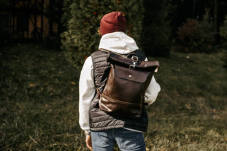 Мінімалістичний шкіряний рюкзак RollTop, фото 27 — Skin&Skin