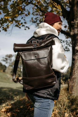 Мінімалістичний шкіряний рюкзак RollTop, фото 28 — Skin&Skin