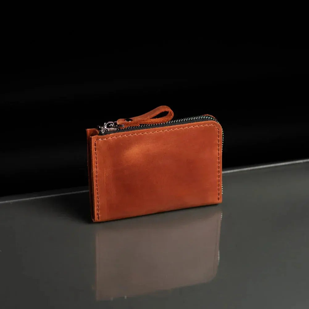 Компактний гаманець Zipper S зі шкіри Crazy Horse — Skin&Skin