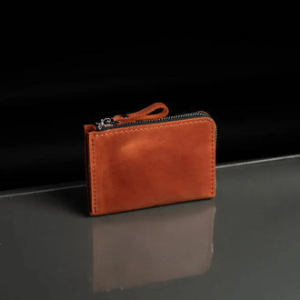 Компактний гаманець Zipper S зі шкіри Crazy Horse — Skin&Skin